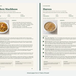 Two actual recipe pages from A Taste of Kuwait.