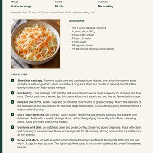 Actual PDF page 13 from A Taste of Hungary: Sweet-Sour Cabbage Salad recipe page.