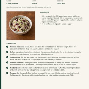 Actual PDF page 13 from A Taste of Saint Kitts and Nevis: Coconut Rice and Peas recipe page.