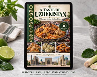 Uzbekistan Cookbook PDF - 30 Recipes, English Digital Download