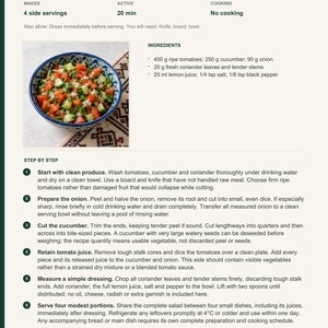 Actual PDF page 6 from A Taste of Afghanistan: Salaata Tomato & Cucumber recipe page.