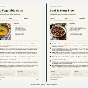 Two actual recipe pages from A Taste of Ireland.