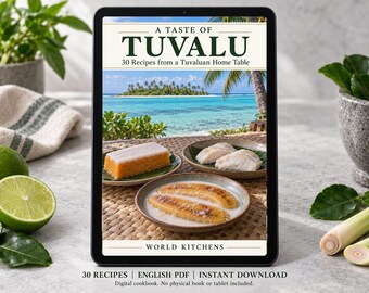 Tuvalu Cookbook PDF - 30 Recipes, English Digital Download