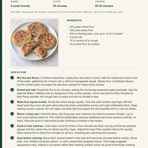 Actual PDF page 6 from A Taste of Mauritania: Barley & Wheat Griddle Bread recipe page.