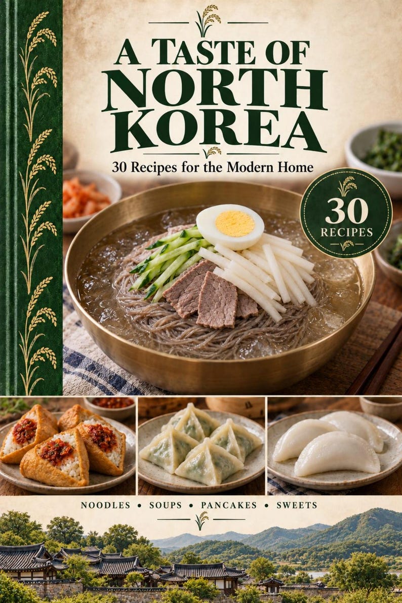 Actual cover of the A Taste of North Korea PDF cookbook.