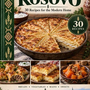 Actual cover of the A Taste of Kosovo PDF cookbook.