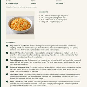 Actual PDF page 13 from A Taste of Kenya: Cabbage and Carrot recipe page.