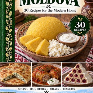 Actual cover of the A Taste of Moldova PDF cookbook.