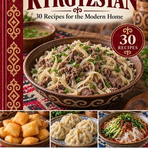 Actual cover of the A Taste of Kyrgyzstan PDF cookbook.