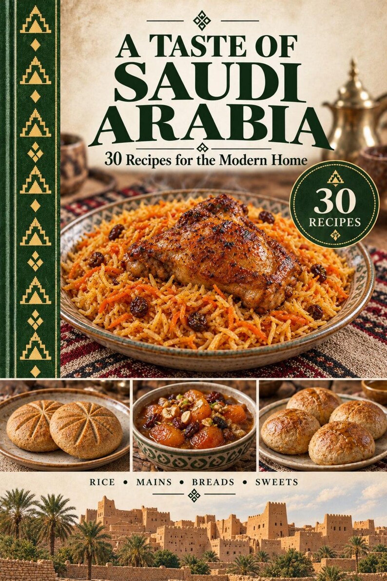 Actual cover of the A Taste of Saudi Arabia PDF cookbook.