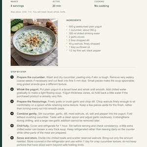 Actual PDF page 6 from A Taste of Bulgaria: Chilled Cucumber & Yogurt Soup recipe page.