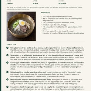 Actual PDF page 6 from A Taste of North Korea: Pyongyang Cold Buckwheat Noodles recipe page.