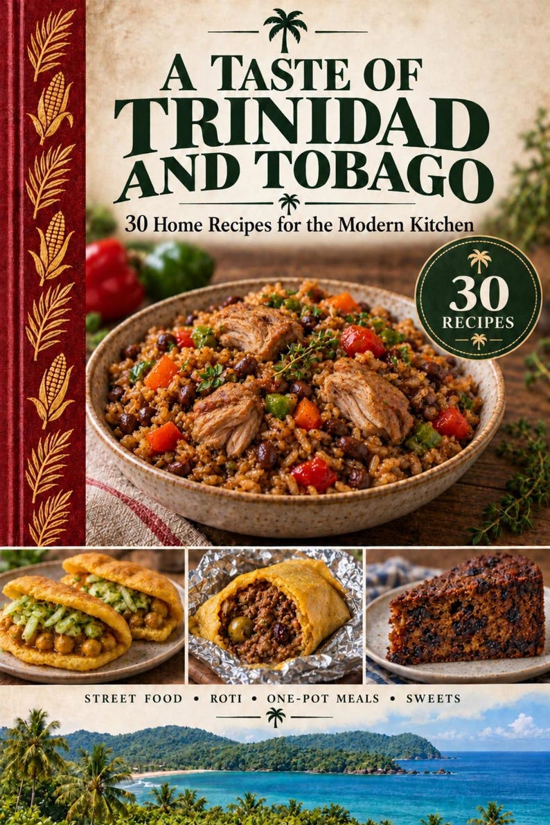 Actual cover of the A Taste of Trinidad and Tobago PDF cookbook.