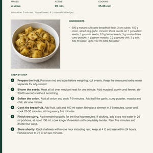 Actual PDF page 6 from A Taste of Nauru: Breadfruit Seed-Spice Curry recipe page.