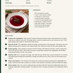 Actual PDF page 6 from A Taste of Poland: Clear Beet Soup recipe page.