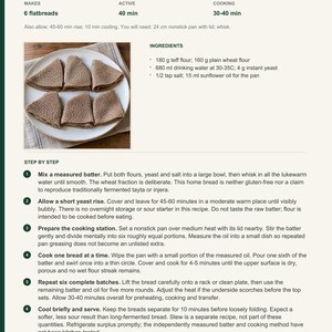 Actual PDF page 6 from A Taste of Eritrea: Quick Wheat-Teff Tayta recipe page.