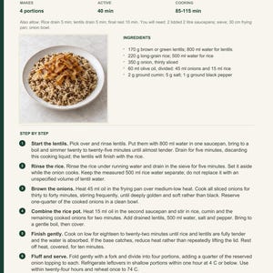 Actual PDF page 13 from A Taste of Lebanon: Mujadara recipe page.