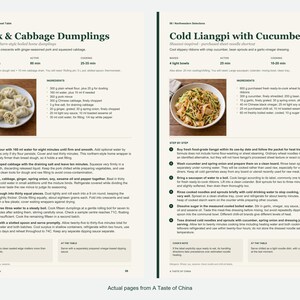 Two actual recipe pages from A Taste of China.