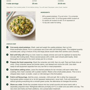 Actual PDF page 6 from A Taste of Bangladesh: Aloo Bhorta recipe page.