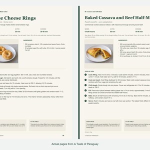 Two actual recipe pages from A Taste of Paraguay.