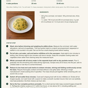 Actual PDF page 6 from A Taste of Antigua and Barbuda: Okra Fungee recipe page.