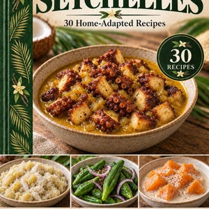 Actual cover of the A Taste of Seychelles PDF cookbook.