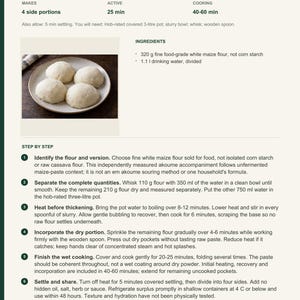 Actual PDF page 6 from A Taste of Togo: Plain Maize Akoume recipe page.