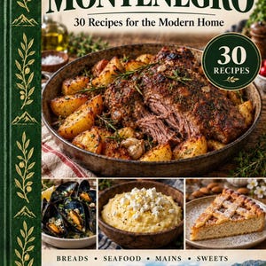 Actual cover of the A Taste of Montenegro PDF cookbook.