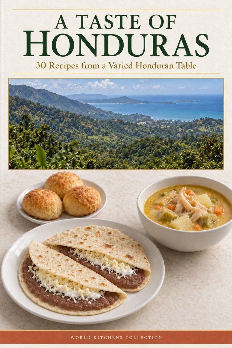 Actual cover of the A Taste of Honduras PDF cookbook.