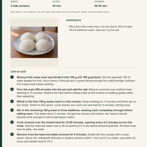 Actual PDF page 6 from A Taste of Mozambique: Stiff Maize Xima recipe page.