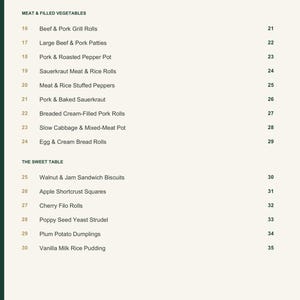 Actual PDF page 4 from A Taste of Serbia: Contents, page 2.