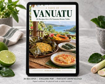 Vanuatu Cookbook PDF - 30 Recipes, English Digital Download