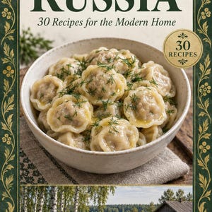 Actual cover of the A Taste of Russia PDF cookbook.