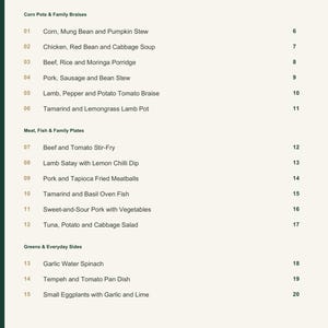 Actual PDF page 3 from A Taste of Timor-Leste: Contents, page 1.
