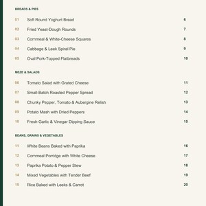 Actual PDF page 3 from A Taste of North Macedonia: Contents, page 1.