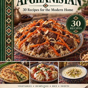 Actual cover of the A Taste of Afghanistan PDF cookbook.