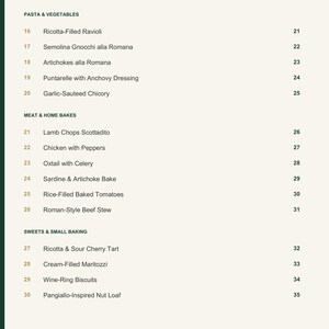 Actual PDF page 4 from A Taste of Vatican City: Contents, page 2.