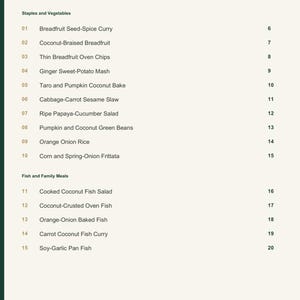 Actual PDF page 3 from A Taste of Nauru: Contents, page 1.