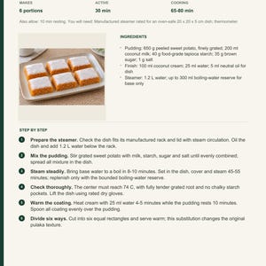 Actual PDF page 6 from A Taste of Tuvalu: Sweet-Potato Fekei-Style Pudding recipe page.