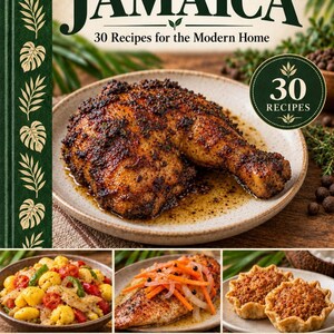 Actual cover of the A Taste of Jamaica PDF cookbook.
