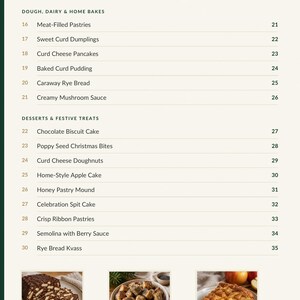 Actual PDF page 4 from A Taste of Lithuania: Contents, page 2.
