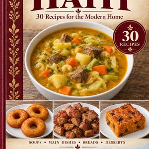 Actual cover of the A Taste of Haiti PDF cookbook.