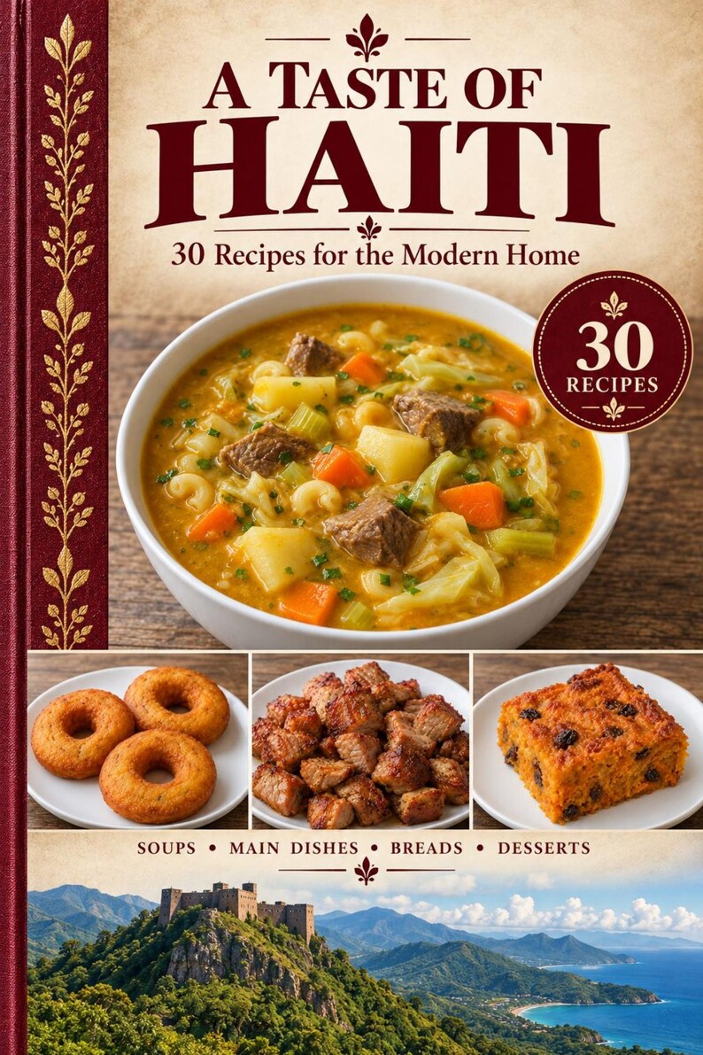 Actual cover of the A Taste of Haiti PDF cookbook.