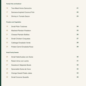 Actual PDF page 4 from A Taste of Dominican Republic: Contents, page 2.