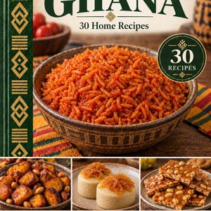 Actual cover of the A Taste of Ghana PDF cookbook.