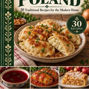 Actual cover of the A Taste of Poland PDF cookbook.