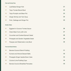 Actual PDF page 4 from A Taste of Solomon Islands: Contents, page 2.