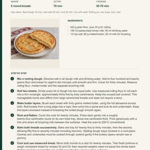 Actual PDF page 13 from A Taste of Tajikistan: Layered Home Fatir recipe page.
