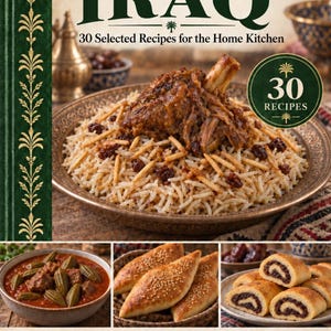 Actual cover of the A Taste of Iraq PDF cookbook.