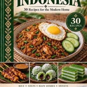 Actual cover of the A Taste of Indonesia PDF cookbook.